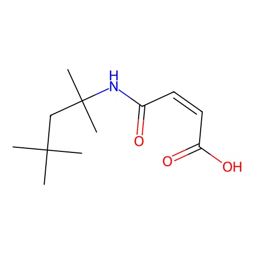 (Z)-4-oxo-4-(2,4,4-trimethylpentan-2-ylamino)but-2-enoic acid structure