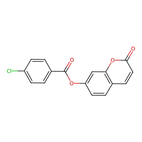 2-oxo-2H-chromen-7-yl 4-chlorobenzoate structure