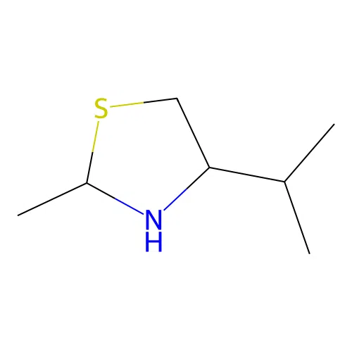 2-Methyl-4-isopropyl-thiazolidine structure