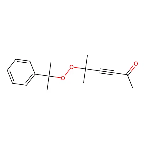 5-Methyl-5-((2-phenylpropan-2-yl)peroxy)hex-3-yn-2-one structure