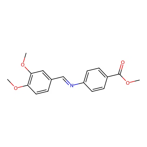 methyl 4-{[(E)-(3,4-dimethoxyphenyl)methylidene]amino}benzoate structure