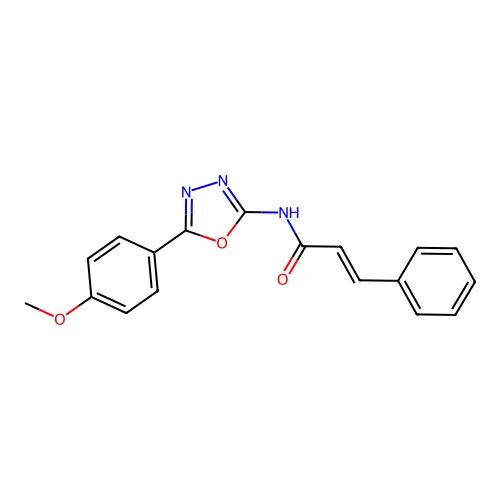 N-(5-(4-methoxyphenyl)-1,3,4-oxadiazol-2-yl)cinnamamide structure