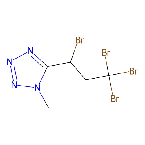 1-methyl-5-(1,3,3,3-tetrabromopropyl)-1H-tetrazole structure
