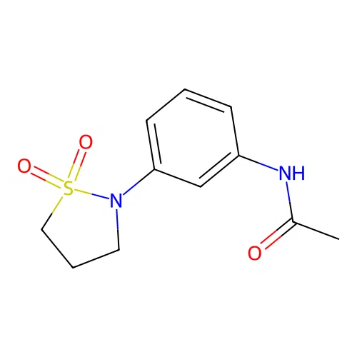 N-(3-(1,1-dioxidoisothiazolidin-2-yl)phenyl)acetamide structure