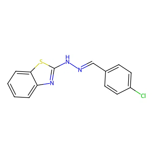 4-chlorobenzaldehyde 1,3-benzothiazol-2-ylhydrazone structure