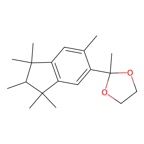 2-(1,1,2,3,3,6-Hexamethyl-indan-5-YL)-2-methyl-(1,3)dioxolane structure