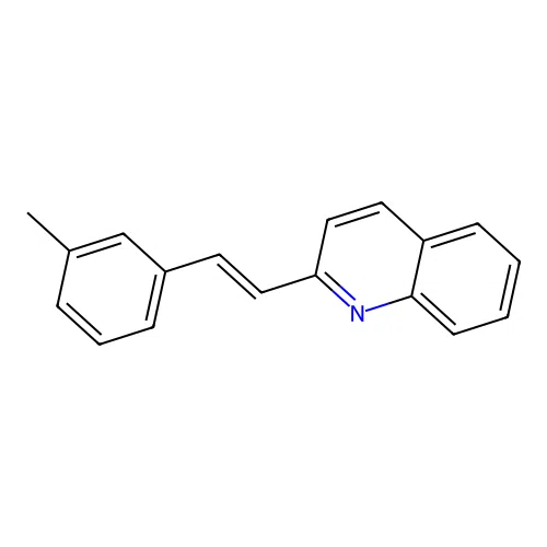 2-[(E)-2-(3-methylphenyl)ethenyl]quinoline structure
