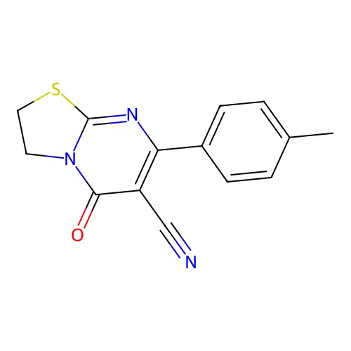 5-oxo-7-(p-tolyl)-3,5-dihydro-2H-thiazolo[3,2-a]pyrimidine-6-carbonitrile structure
