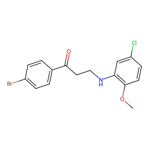 1-(4-Bromophenyl)-3-(5-chloro-2-methoxyanilino)-1-propanone structure