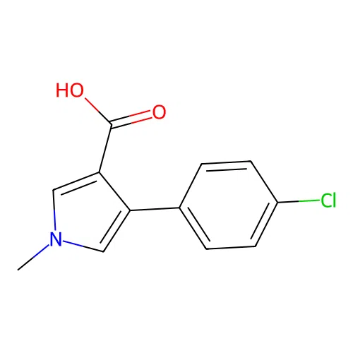 4-(4-Chlorophenyl)-1-methylpyrrole-3-carboxylic acid structure