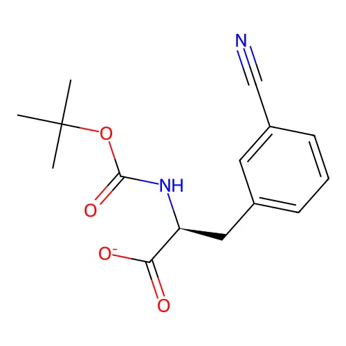 (2S)-3-(3-cyanophenyl)-2-[(2-methylpropan-2-yl)oxycarbonylamino]propanoate structure