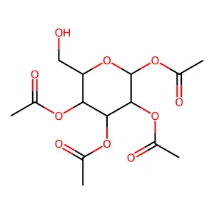beta-D-Glucopyranose, 1,2,3,4-tetraacetate structure