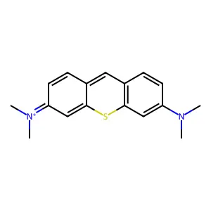 3,6-Bis(dimethylamino)thioxanthylium structure