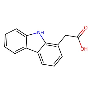 Carbazole-1-acetic acid structure