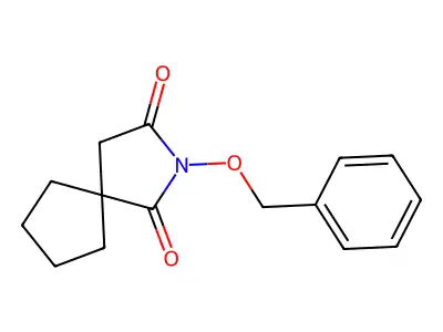 N-(benzyloxy)-2-azaspiro(4.4)nonane-1,3-dione structure