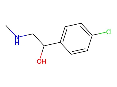 1-(4-Chlorophenyl)-2-(methylamino)ethanol structure