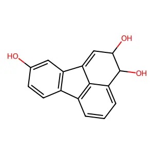 (2S,3S)-2,3-dihydrofluoranthene-2,3,9-triol structure