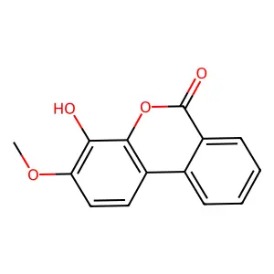 6H-Dibenzo(b,d)pyran-6-one, 4-hydroxy-3-methoxy- structure