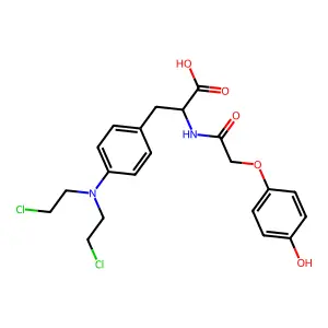 melphalan-N-4-hydroxyphenoxyacetamide structure
