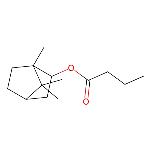 1,7,7-Trimethylbicyclo(2.2.1)heptan-2-yl butanoate structure