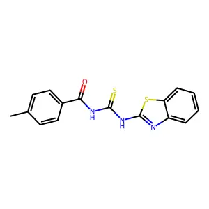 1-Benzothiazol-2-yl-3-(4-methyl-benzoyl)-thiourea structure