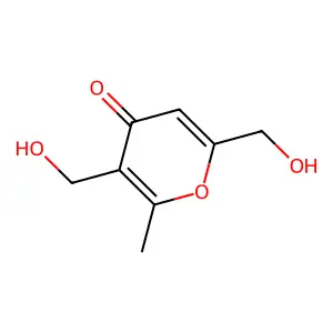 3,6-bis(hydroxymethyl)-2-methyl-4H-pyran-4-one structure