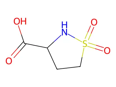 1,1-Dioxo-1,2-thiazolidine-3-carboxylic acid structure