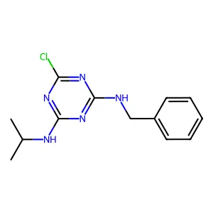 1,3,5-Triazine-2,4-diamine, 6-chloro-N-(1-methylethyl)-N'-(phenylmethyl)- structure