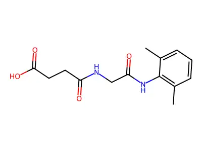 Butanoic acid, 4-((2-((2,6-dimethylphenyl)amino)-2-oxoethyl)amino)-4-oxo- structure