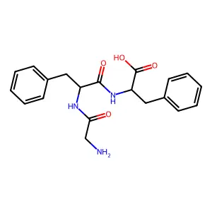 Glycyl-L-phenylalanyl-L-phenylalanine structure