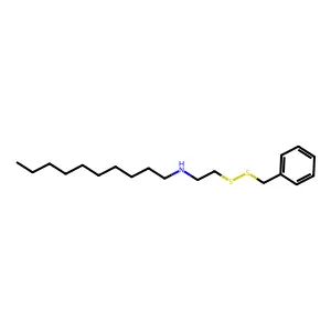 N-(2-(Benzyldithio)ethyl)decylamine hydrochloride structure
