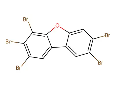 2,3,4,7,8-Pentabromodibenzofuran structure