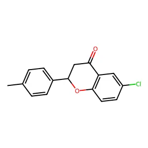 4H-1-Benzopyran-4-one, 6-chloro-2,3-dihydro-2-(4-methylphenyl)-, (S)- structure