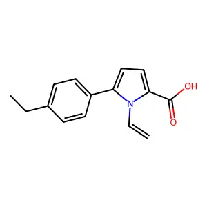 5-(4-Ethyl-phenyl)-1-vinyl-1H-pyrrole-2-carboxylic acid structure