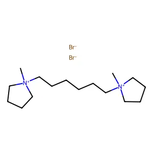 1,1'-(Hexane-1,6-diyl)bis(1-methylpyrrolidin-1-ium) dibromide structure