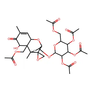 [(2R,3R,4S,5R,6R)-3,4,5-triacetyloxy-6-[(1R,2R,3S,7R,9R,10R)-2-(acetyloxymethyl)-3-hydroxy-1,5-dimethyl-4-oxospiro[8-oxatricyclo[7.2.1.02,7]dodec-5-ene-12,2'-oxirane]-10-yl]oxyoxan-2-yl]methyl acetate structure
