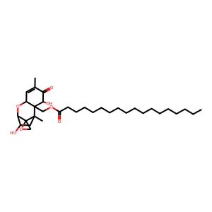 [(1R,2R,3S,7R,9R,10R)-3,10-dihydroxy-1,5-dimethyl-4-oxospiro[8-oxatricyclo[7.2.1.02,7]dodec-5-ene-12,2'-oxirane]-2-yl]methyl octadecanoate structure