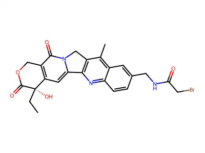 7-Methyl-10-bromoacetamidomethylcamptothecin structure
