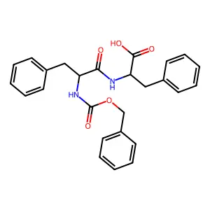 N-((Phenylmethoxy)carbonyl)-L-phenylalanyl-L-phenylalanine structure