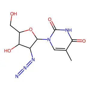 1-(2-Azido-2-deoxyarabinofuranosyl)thymine structure