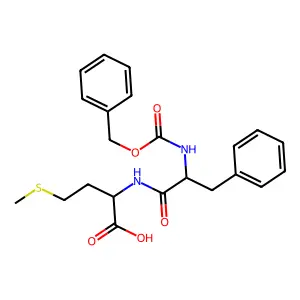 Carbobenzoxyphenylalanylmethionine structure