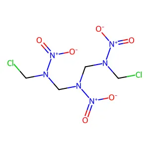Tetramethylenetriamine, 1,7-dichloro-2,4,6-trinitro- structure