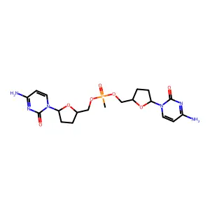 Cytidine, P,2',3'-trideoxy-P-methylcytidylyl-(5'.5')-2',3'-dideoxy- structure