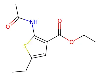 Ethyl 2-(acetylamino)-5-ethylthiophene-3-carboxylate structure