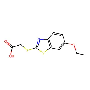 2-[(6-Ethoxy-1,3-benzothiazol-2-yl)sulfanyl]acetic acid structure