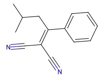 2-(3-Methyl-1-phenylbutylidene)malononitrile structure