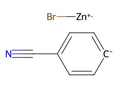 Zinc bromide 4-cyanobenzen-1-ide (1/1/1) structure