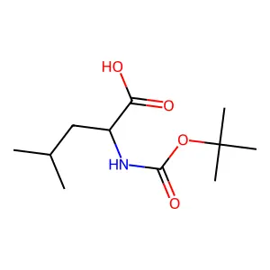 L-Leucine, N-((1,1-dimethylethoxy)carbonyl)- structure