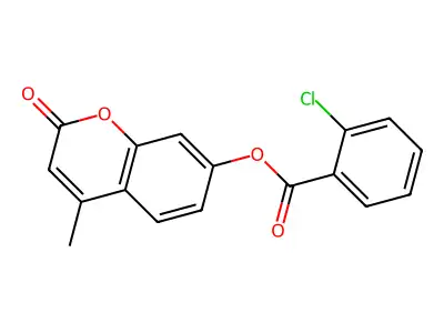 4-methyl-2-oxo-2H-chromen-7-yl 2-chlorobenzoate structure