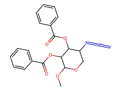 (5-Azido-3-benzoyloxy-2-methoxyoxan-4-yl) benzoate structure